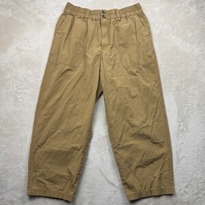 Madewell Cotton Ripstop Cargo Pants Pull On Straight Leg Womens 1X Beige